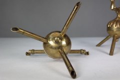 Dr C Dresser Attributed Benham and Froud, a Pair of Brass Fire Dogs - Thumbnail 18