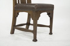Norman & Stacey ( attributed. ). An Arts & Crafts Oak High Back Chair with Shaped Back - Thumbnail 10