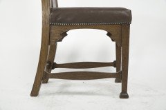 Norman & Stacey ( attributed. ). An Arts & Crafts Oak High Back Chair with Shaped Back - Thumbnail 11