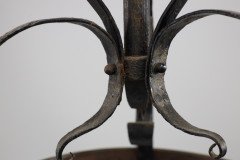 M H Baillie Scott, an Arts & Crafts Handmade Copper & Wrought Iron Ceiling Light - Thumbnail 6