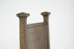 Norman & Stacey ( attributed. ). An Arts & Crafts Oak High Back Chair with Shaped Back - Thumbnail 5