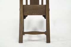Norman & Stacey ( attributed. ). An Arts & Crafts Oak High Back Chair with Shaped Back - Thumbnail 14
