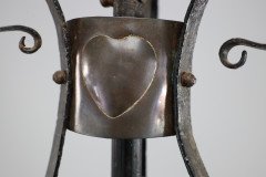 M H Baillie Scott, an Arts & Crafts Handmade Copper & Wrought Iron Ceiling Light - Thumbnail 8