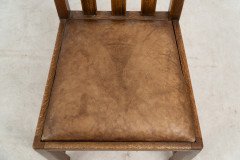 George Montague Ellwood Arts & Crafts Oak Sideboard & 8 Matching Dining Chairs - Thumbnail 30