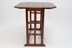 An Arts and Crafts Cotswold School Drop Leaf Dining Table with Lattice Work Ends - Thumbnail 7