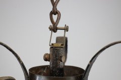M H Baillie Scott, an Arts & Crafts Handmade Copper & Wrought Iron Ceiling Light - Thumbnail 10