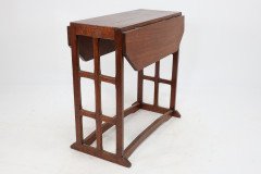 An Arts and Crafts Cotswold School Drop Leaf Dining Table with Lattice Work Ends - Thumbnail 9