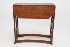 An Arts and Crafts Cotswold School Drop Leaf Dining Table with Lattice Work Ends - Thumbnail 10