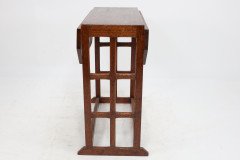An Arts and Crafts Cotswold School Drop Leaf Dining Table with Lattice Work Ends - Thumbnail 12