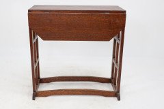 An Arts and Crafts Cotswold School Drop Leaf Dining Table with Lattice Work Ends - Thumbnail 14