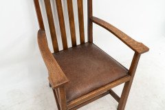 George Montague Ellwood Arts & Crafts Oak Sideboard & 8 Matching Dining Chairs - Thumbnail 37