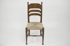 Liberty & Co. a Pair of William Birch Arts & Crafts Oak Rush Seat Dining Chairs - Thumbnail 2