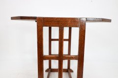 An Arts and Crafts Cotswold School Drop Leaf Dining Table with Lattice Work Ends - Thumbnail 18
