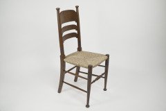 Liberty & Co. a Pair of William Birch Arts & Crafts Oak Rush Seat Dining Chairs - Thumbnail 3