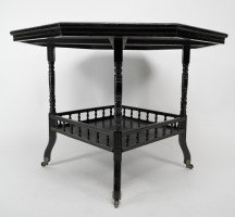 Gillow and Co. probably – Aesthetic Movement Ebonised Walnut Centre Table - Thumbnail 5