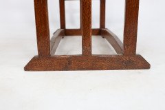 An Arts and Crafts Cotswold School Drop Leaf Dining Table with Lattice Work Ends - Thumbnail 19