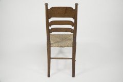 Liberty & Co. a Pair of William Birch Arts & Crafts Oak Rush Seat Dining Chairs - Thumbnail 5