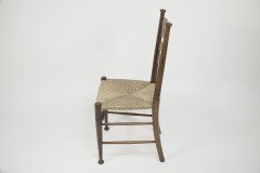 Liberty & Co. a Pair of William Birch Arts & Crafts Oak Rush Seat Dining Chairs - Thumbnail 6