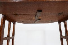 An Arts and Crafts Cotswold School Drop Leaf Dining Table with Lattice Work Ends - Thumbnail 21