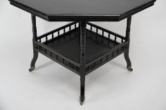 Gillow and Co. probably – Aesthetic Movement Ebonised Walnut Centre Table - Thumbnail 10
