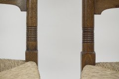 Liberty & Co. a Pair of William Birch Arts & Crafts Oak Rush Seat Dining Chairs - Thumbnail 10