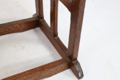 An Arts and Crafts Cotswold School Drop Leaf Dining Table with Lattice Work Ends - Thumbnail 24