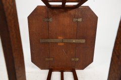 An Arts and Crafts Cotswold School Drop Leaf Dining Table with Lattice Work Ends - Thumbnail 26