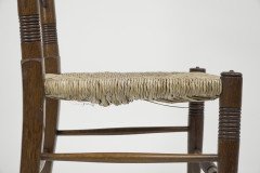 Liberty & Co. a Pair of William Birch Arts & Crafts Oak Rush Seat Dining Chairs - Thumbnail 18