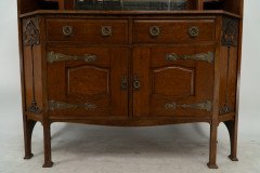 Liberty & Co Attr. an English Arts & Crafts Oak Sideboard with Carved Decoration - Thumbnail 2