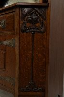 Liberty & Co Attr. an English Arts & Crafts Oak Sideboard with Carved Decoration - Thumbnail 17