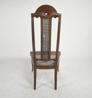 George Walton. a Rare Arts & Crafts Philippines Cane Chair with Serpentine Back - Thumbnail 5