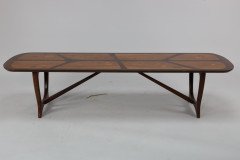 Heals. a Single Mid- Century " Long Tom" Coffee Table with Various Inlaid Woods. - Thumbnail 2
