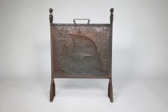 John Pearson (attributed) for Liberty and Co. an Arts and Crafts Wrought Iron and Copper Firescreen - Thumbnail 11
