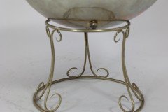 Arts and Crafts Style Silver-Plated Punch Bowl on Scroll Stand with Ladle - Thumbnail 12