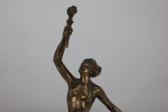 B V Fernandez. an Art Deco Bronze Figure on an Onyx Base - Thumbnail 7