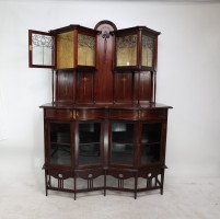 G. M. Ellwood for J. S. Henry. A Fine Exhibition Quality Arts & Crafts Display Cabinet - Thumbnail 3