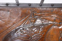 John Pearson (attributed) for Liberty and Co. an Arts and Crafts Wrought Iron and Copper Firescreen - Thumbnail 6