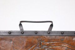 John Pearson (attributed) for Liberty and Co. an Arts and Crafts Wrought Iron and Copper Firescreen - Thumbnail 5