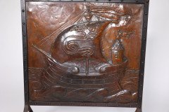 John Pearson (attributed) for Liberty and Co. an Arts and Crafts Wrought Iron and Copper Firescreen - Thumbnail 7