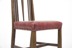 Liberty & Co., attributed. An Arts & Crafts Oak Chair with Shaped Padded Headrest & Pewter Heart Inlay - Thumbnail 18