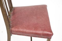 Liberty & Co., attributed. An Arts & Crafts Oak Chair with Shaped Padded Headrest & Pewter Heart Inlay - Thumbnail 21