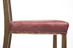 Liberty & Co., attributed. An Arts & Crafts Oak Chair with Shaped Padded Headrest & Pewter Heart Inlay - Thumbnail 22