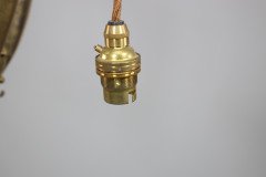 An Arts and Crafts Brass Three Arm Ceiling Light - Thumbnail 8