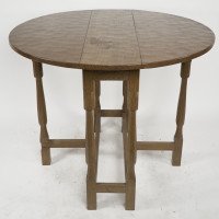 Albert Eagleman Jeffray. A Sweet Little Oak Drop Leaf Side/dining Table - Thumbnail 2