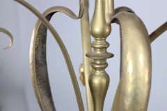 An Arts and Crafts Brass Three Arm Ceiling Light - Thumbnail 12