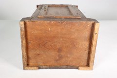A Continental Arts & Crafts Oak Mantle Clock with Carved Stylised Glasgow Roses - Thumbnail 32