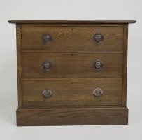 Liberty & Co Attri, Arts & Crafts Oak Chest of Drawers of Small Proportions - Thumbnail 1