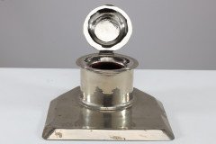 Jesson Birkett & Co, a Silver Plated Inkwell, Stamped with a Monogram - Thumbnail 3
