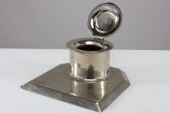 Jesson Birkett & Co, a Silver Plated Inkwell, Stamped with a Monogram - Thumbnail 4