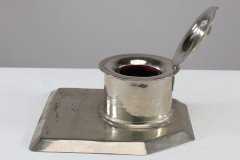 Jesson Birkett & Co, a Silver Plated Inkwell, Stamped with a Monogram - Thumbnail 6